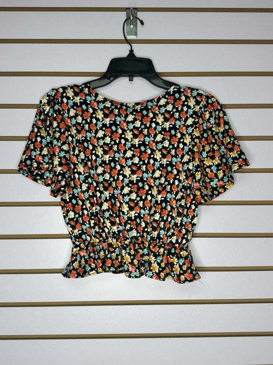 Blusa Floreada Frente Cruzado