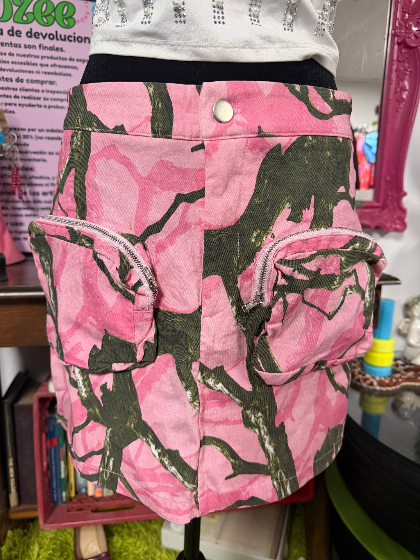 Falda Cargo Pink Camo