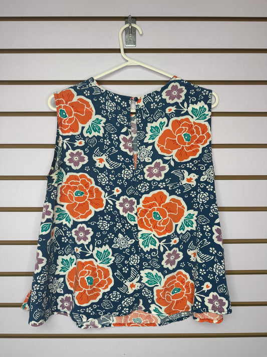 Blusa Azul con Flores