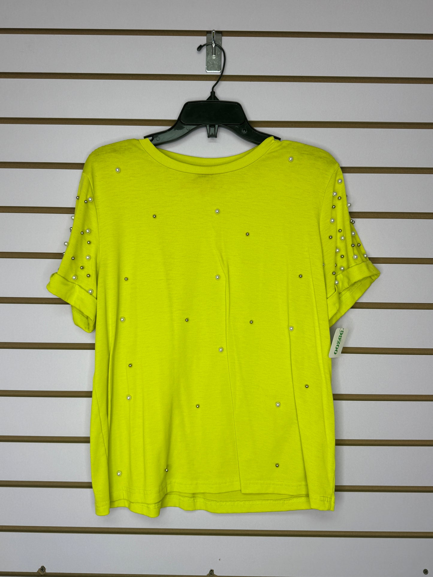 T-Shirt Verde con Perlas