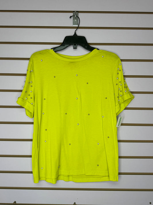 T-Shirt Verde con Perlas