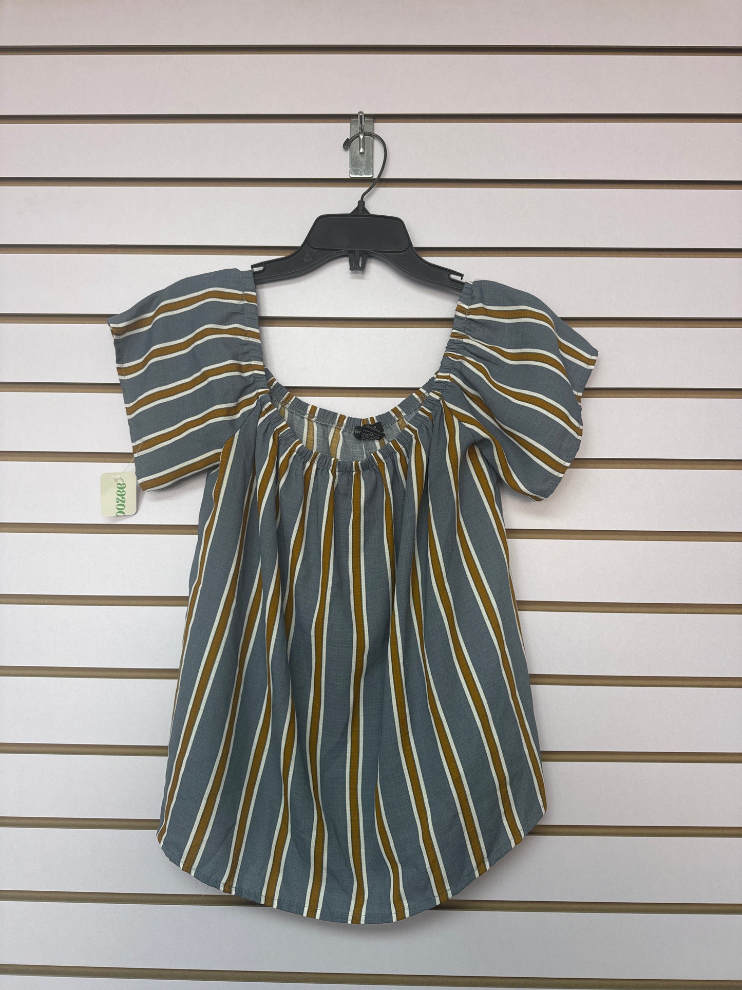 Blusa Gris Blanco y Marro