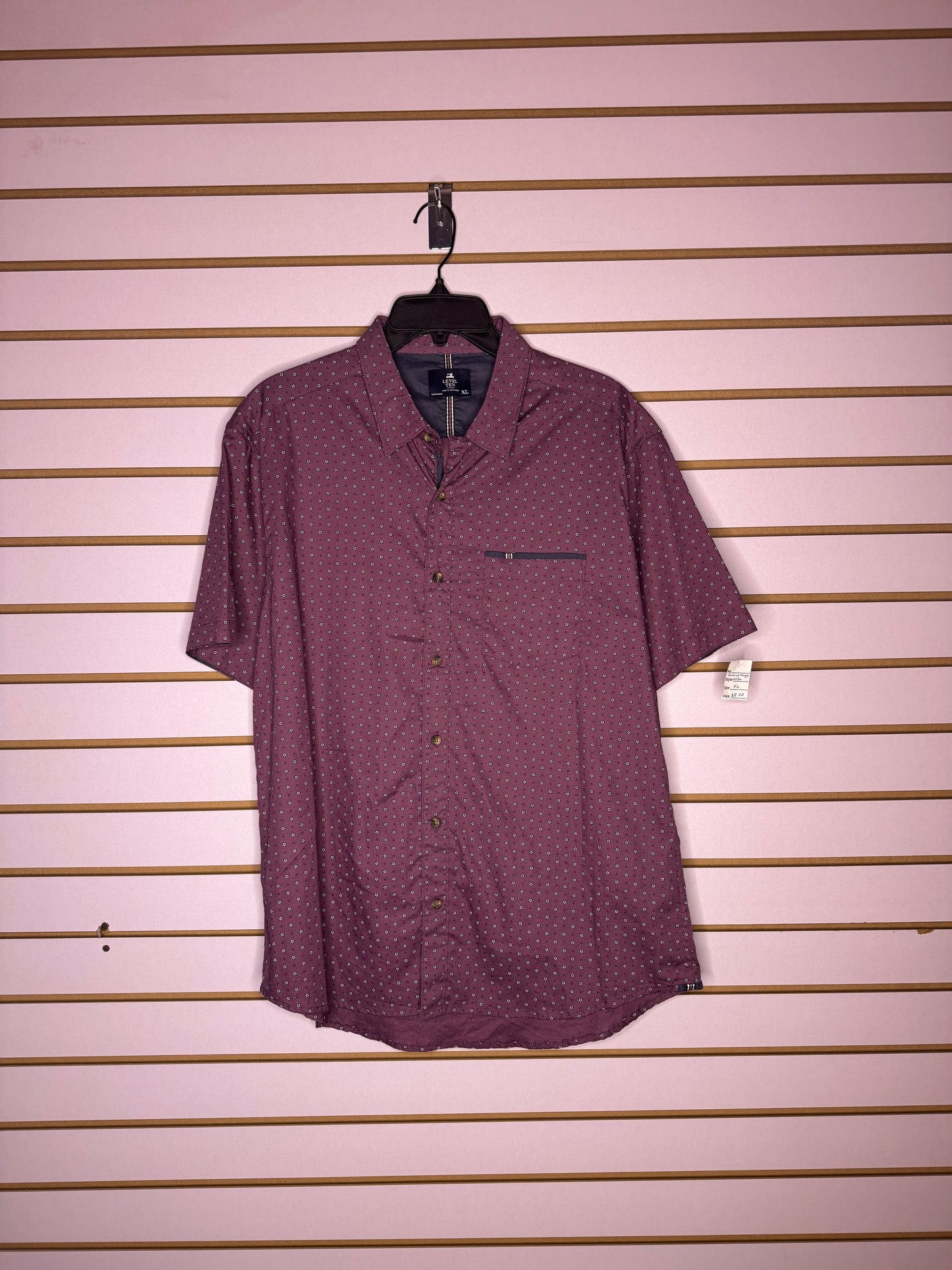 Camisa Manga Corta Vino