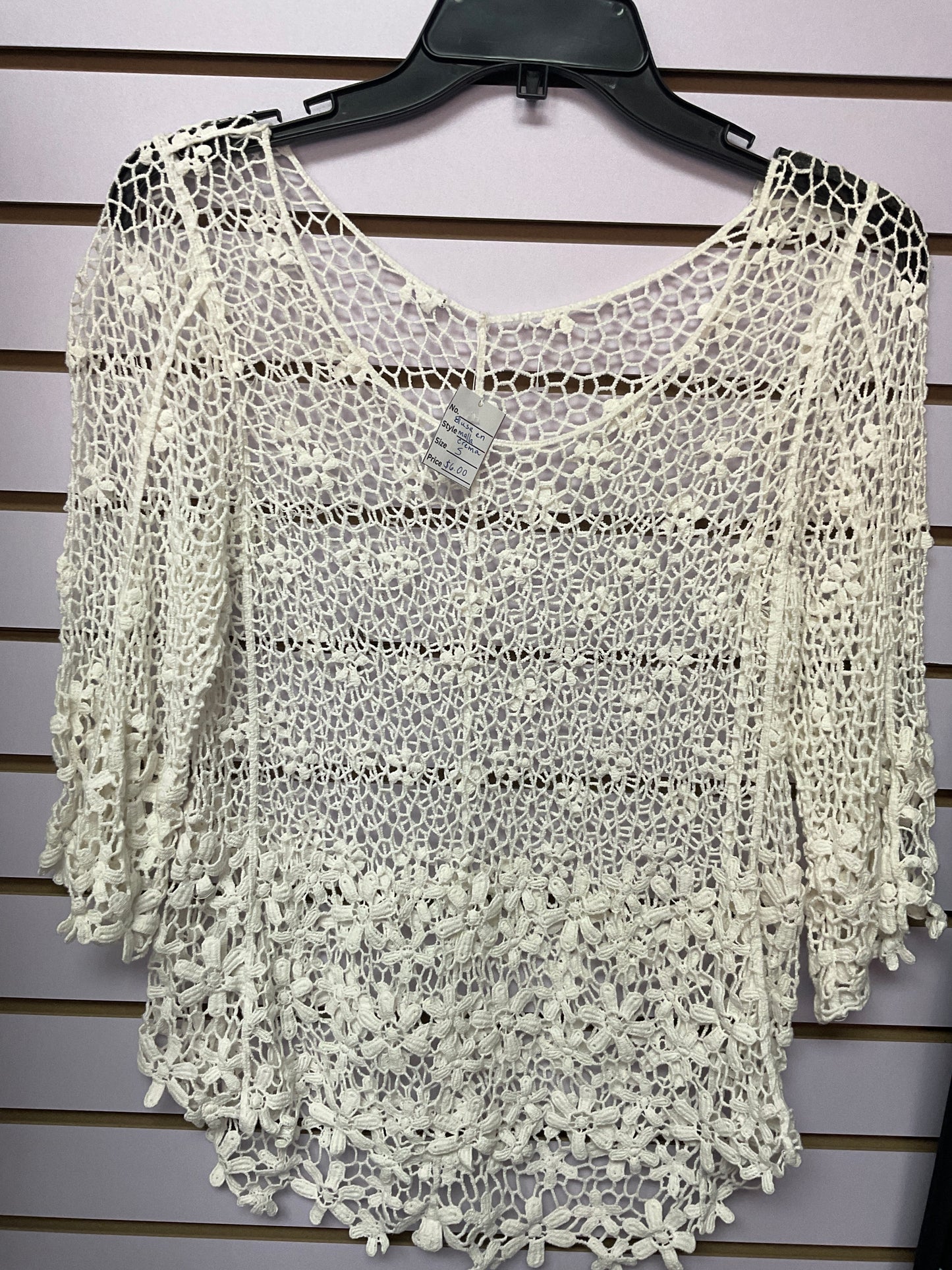 Blusa crema malla