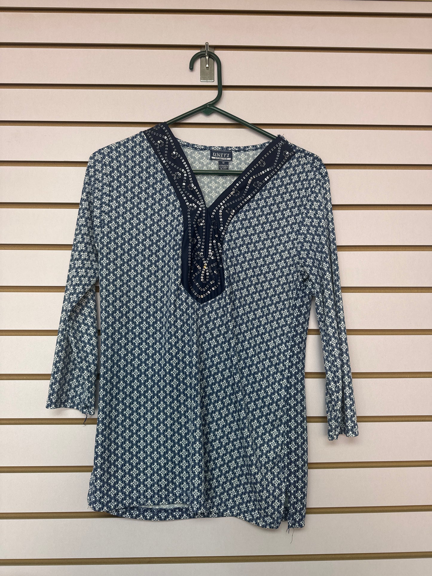 Blusa Azul Y Blanca