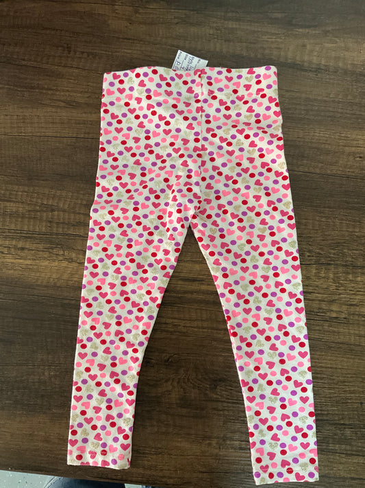 Leggins blanco con corazones