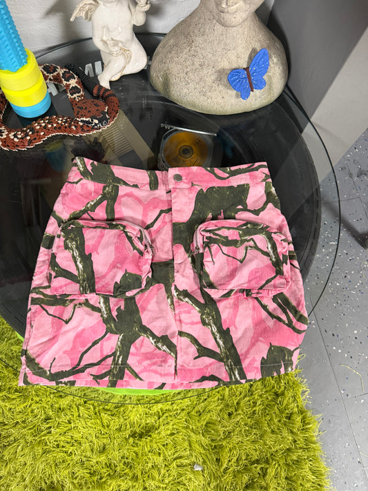 Falda Cargo Pink Camo