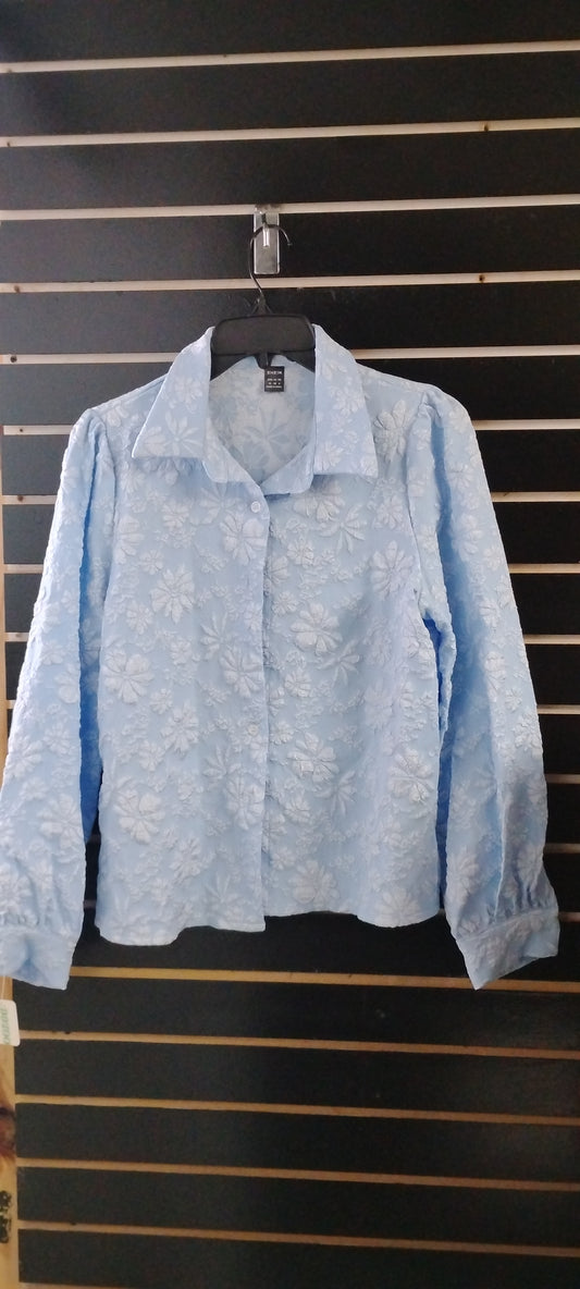 Blusa Azul Florada
